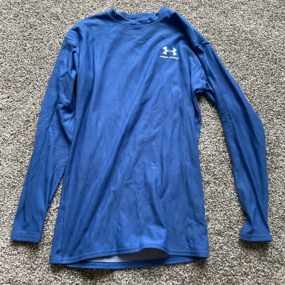 Under Armour long sleeve Blue cold gear size large